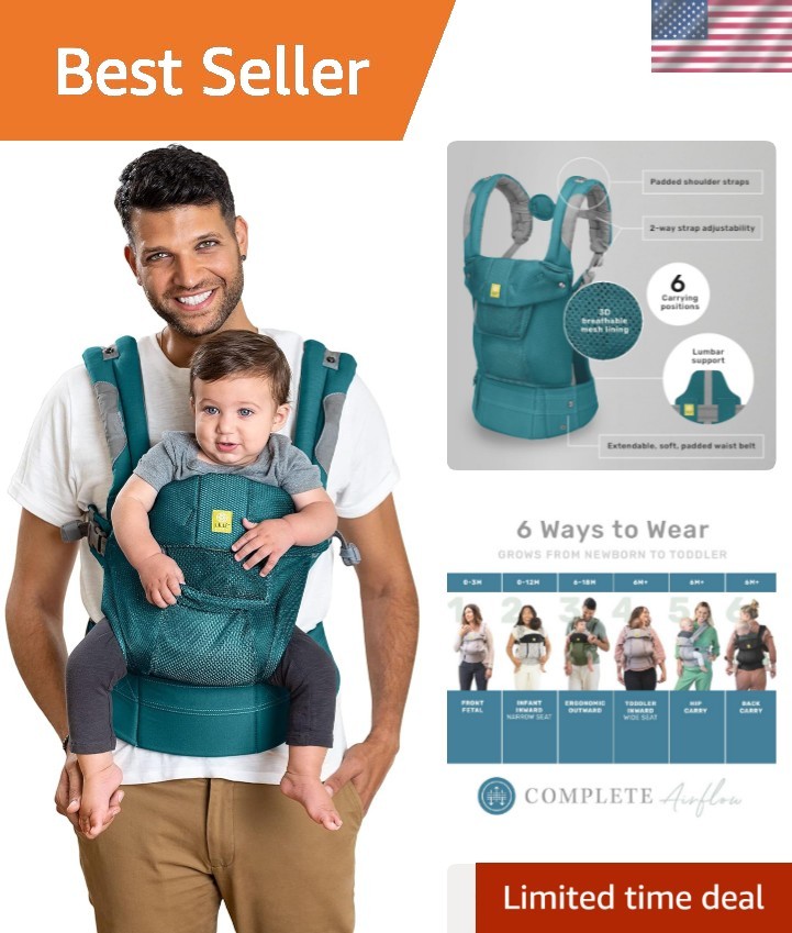 Comfortable 6-in-1 Pacific Coast Baby Carrier with Adjustabl
