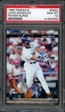 BB - 1994 - PINNACLE POWER SURGE - POWER SURGE - #PS24 - JUAN GONZALEZ - PSA 10
