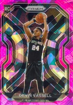 2020-21 Panini Prizm #252 Devin Vassell Pink Ice Prizms