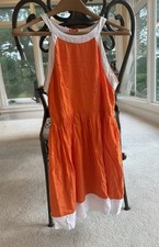 Altar'd State Mini Dress S Orange Halter Sundress Sleeveless Boho Hippie Summer