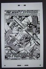 Large Production Art THE AVENGERS #116 page 1, splash, JOHN ROMITA art, 11x17