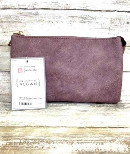 Jen & Co. Vegan Leather Violet Crossbody Clutch with Adjustable Straps - Picture 3 of 12