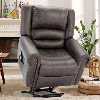 Overstuffed Wide Large Electric Power Lift Massage Recliner Chair for Elderly