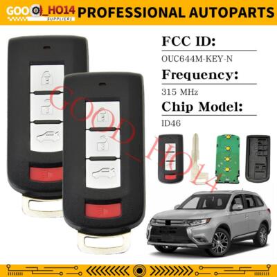 1/2 REMOTE CAR KEY FOB 4 BUTTON OUC644M-KEY-N FOR 2008-2020 MITSUBISHI OUTLANDER