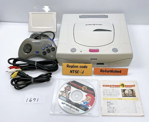 Refurbished Sega Saturn Mist Gray Console HST-3220 Japanese Ver tested Japan