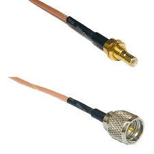 RG316 SMB MALE BULKHEAD to MINI UHF MALE RF Cable Rapid-SHIP LOT