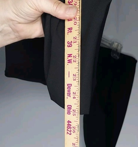 Pantalones al tobillo Talbots para mujer 12P negros elásticos tejidos calce moderno cremallera cónica carrera - Imagen 3 de 9