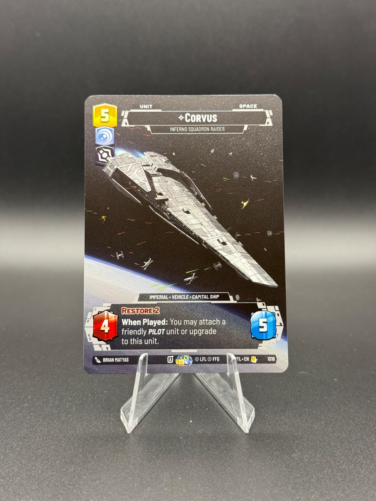 Star Wars Unlimited JTL - Corvus - Prestige - 1016 - Rare - NM