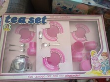 vintage plastic tea and coffee sets