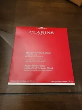 Clarins Super Restorative Instant Lift Serum Face Neck Mask 1 Sheet NIB fre ship