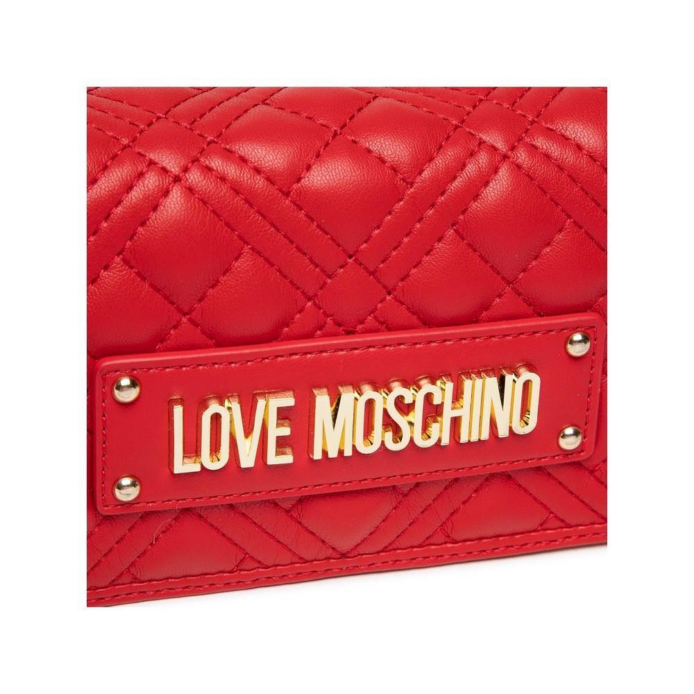 LOVE MOSCHINO WOMEN'S HANDBAG BAG PORTAFOGLIO QUILTED PU ROSSO  JC5681PP0FLA0500