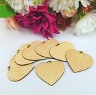 Herzen 6 cm mit Loch EHH60 7 Stück Hochzeit Basteln Tischdeko SET34