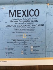 Mexique et Amérique centrale 1973 (mai) ; National Geographic ; très bon état