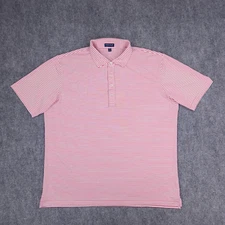 Peter Millar Polo Shirt Mens XXL Pink White ARCO Cup TPC Sawgrass Crown Crafted