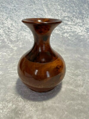 Moroccan Style Hand Made Wooden Vase in Cedar Medium *new shape*