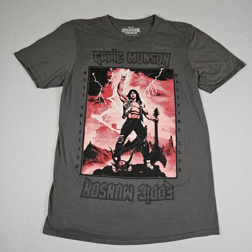 Stranger Things 4 Netflix Eddie Munson Womens T-Shirt Graphic Tee Horror 80s S