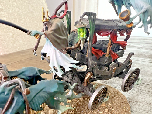 Warhammer Age of Sigmar Nighthaunt Entrenador Negro Montado y Pintado - Imagen 9 de 10