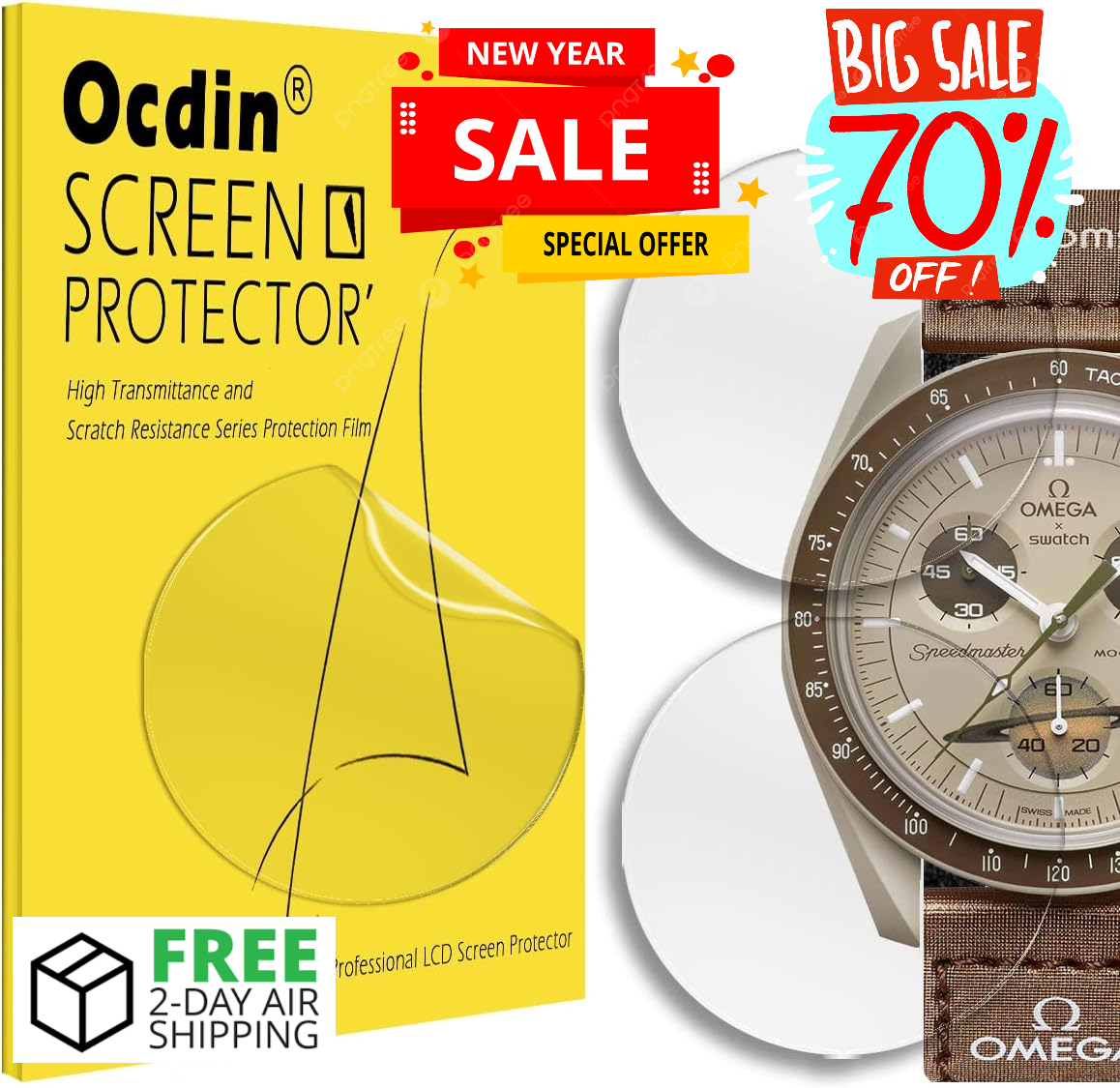 Speedmaster Moonswatch Hydrogel TPU Soft Screen Protector-image