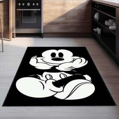 Mickey Rug, Mouse rug, Cartoon theme rug, Kids room rug, Birthday gift