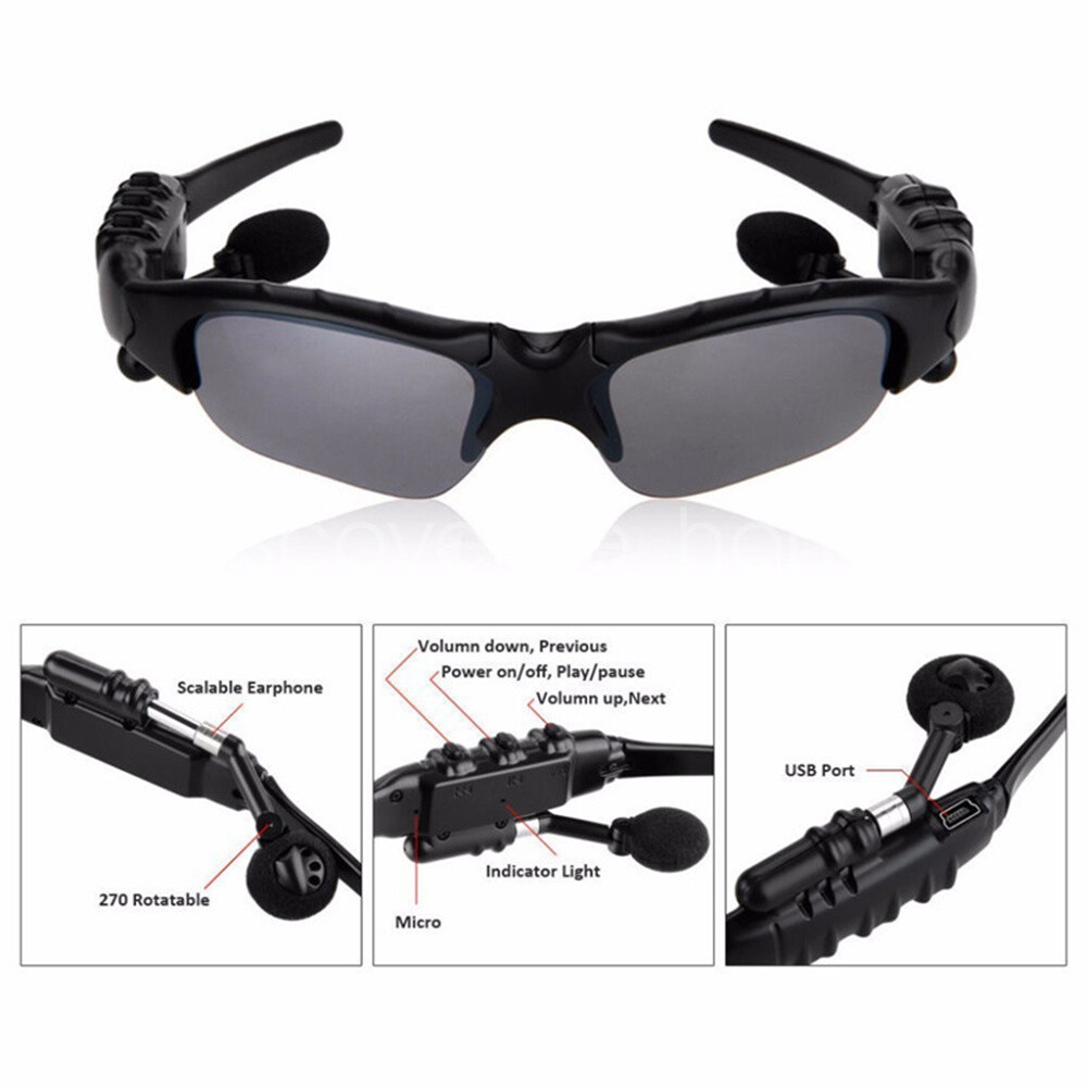 Bluetooth Sunglasses with Wireless Headset Mic for Outdoor Sports US-image