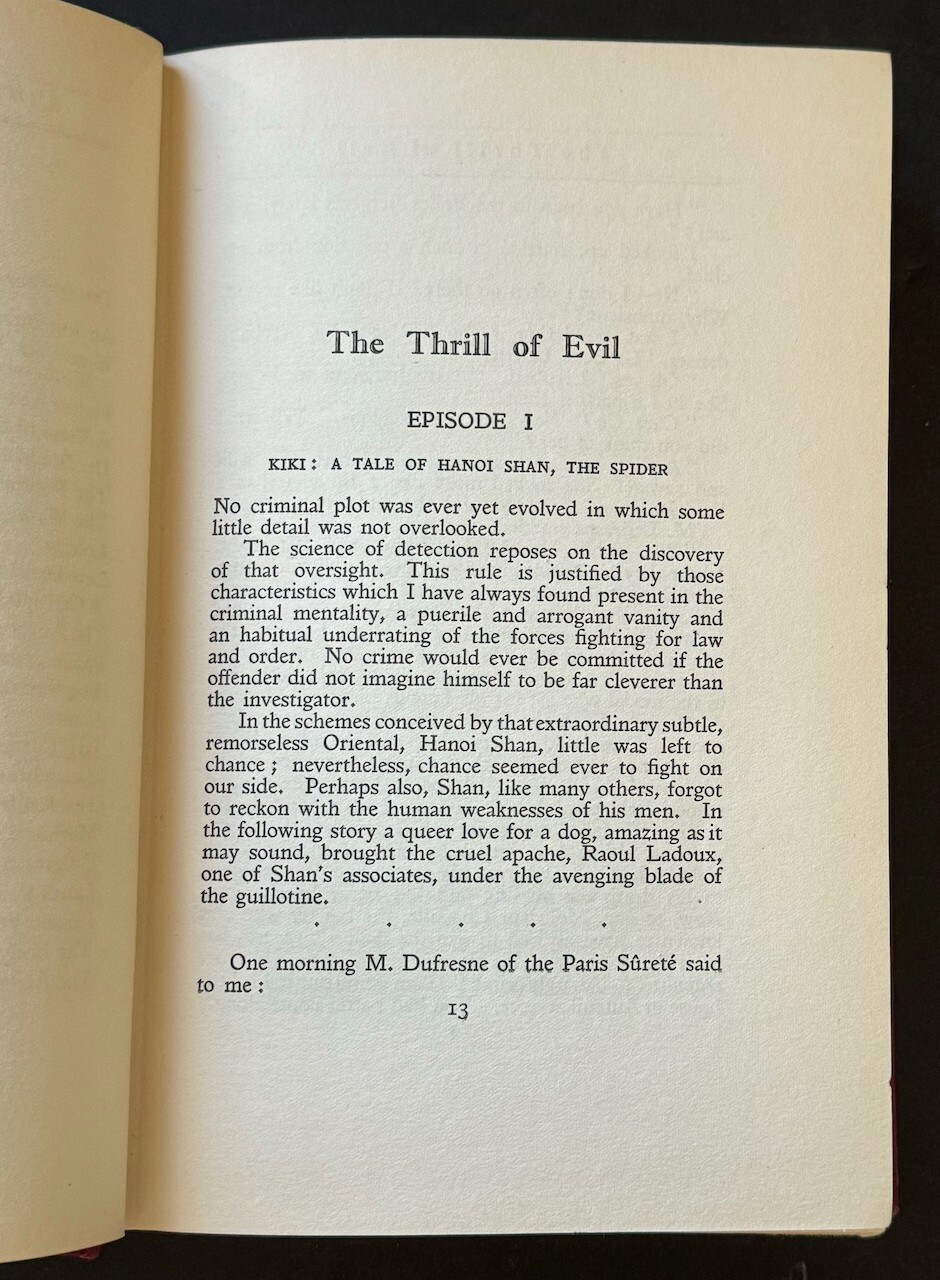 The Thrill of Evil - Harry Ashton-Wolfe, 1930 hc vg HURST & BLACKETT, LTD. PATER