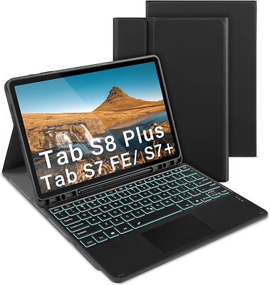Abnehmbare ABS Tastatur + Hülle Cover für Samsung Galaxy Tab S7FE 12,4'' SM-T730/736