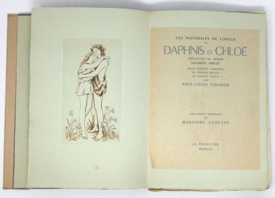 livre precieux edition limitee exemplaire d'artiste eaux fortes DAPHNIS ET CHLOE - Photo 3/4