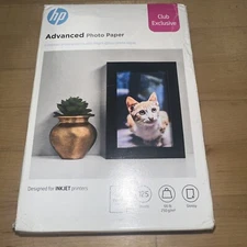 HP 4" x 6" 125 ct. Advanced Glossy Photo Paper-New Free Shipping