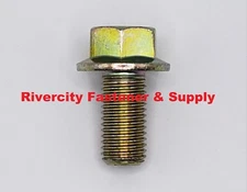 (100) M10-1.25x20 Flange Bolts J.I.S. Small Head Hex 10.9 M10x1.25x20 Screws ZY
