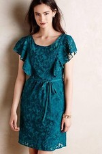 New! Anthropologie Lace "Fluttered Scrollwork Dress" $158 Size 2