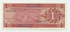 Netherlands Antilles 1 Gulden 1970 Pick 20 UNC Uncirculated Banknote