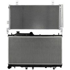 Aluminum Radiator & AC Condenser Cooling Kit For 14-18 Subaru Forester 2.5L