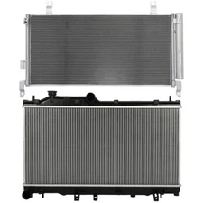 Aluminum Radiator & AC Condenser Cooling Kit For 14-18 Subaru Forester 2.5L