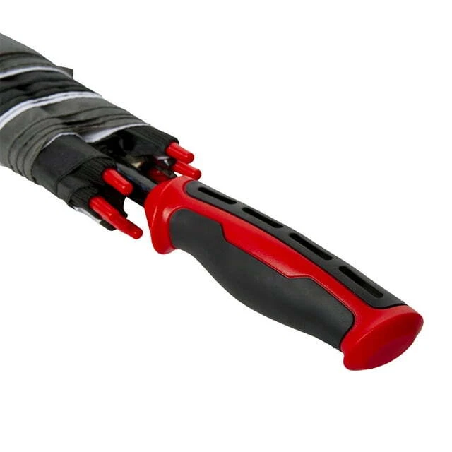 NEW 68In Automatic Open Golf Umbrella Oversized Vented Double Canopy Black/White