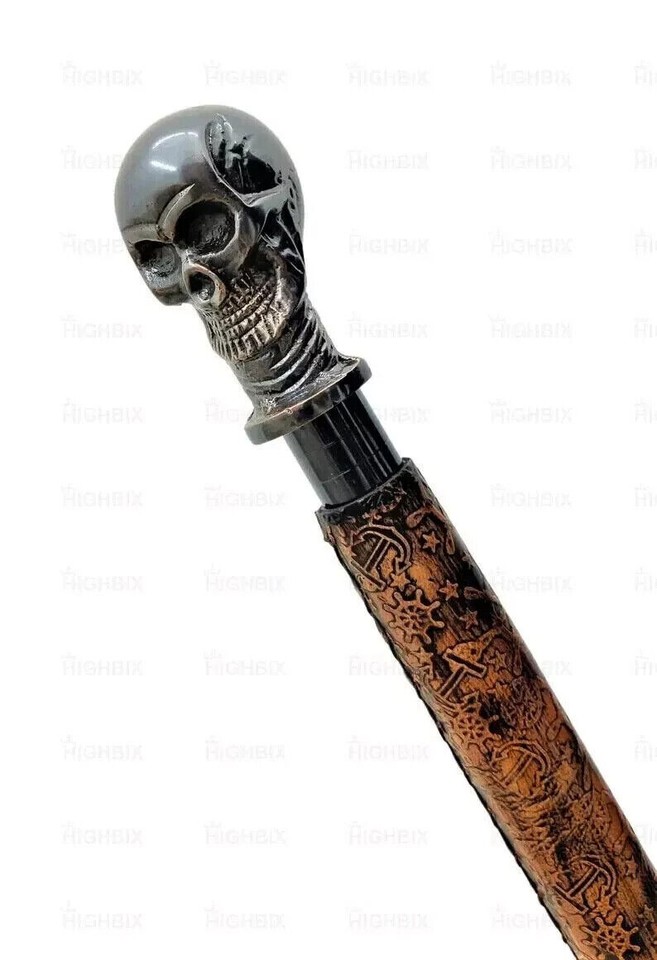 Handmade Walking Hand Cane Stick Designer Leather Raped Walking Stick