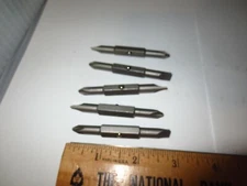 Pack of 5 Replacement Bits For Multitool, Screwdriver, #2 Phillips, 1/4" slotted