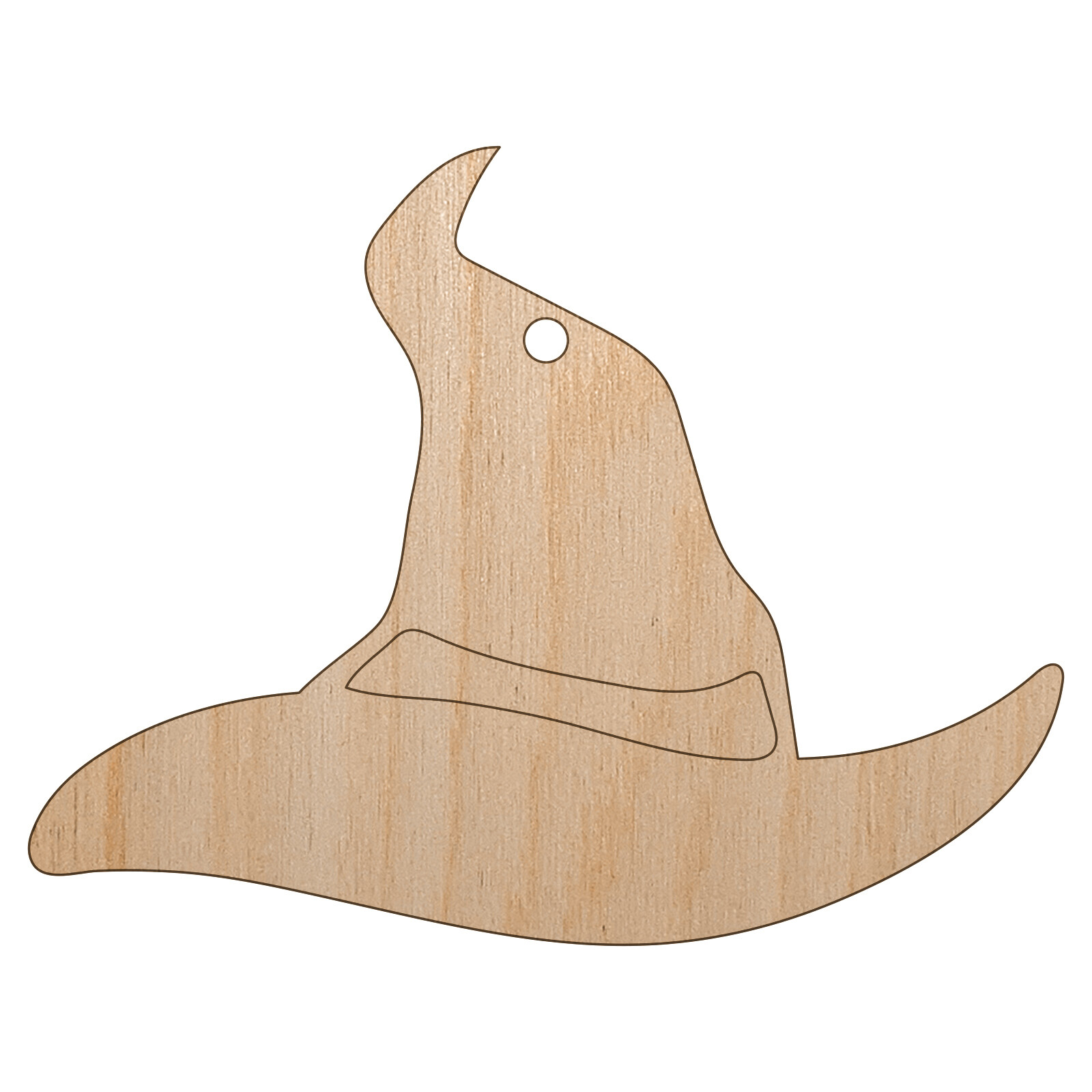 Halloween Witch Hat Unfinished Craft Wood Holiday Christmas Tree DIY Ornament