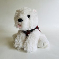 Keel Toys Simply Soft Collection Dog Puppy In Tartan Jacket Westie Soft Toy 9”