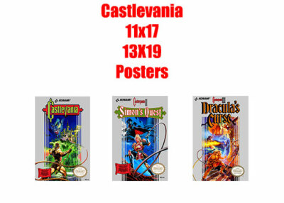 Castlevania II III Dracula's Curse Simon's Quest  Video Game Poster 11x17 13x19