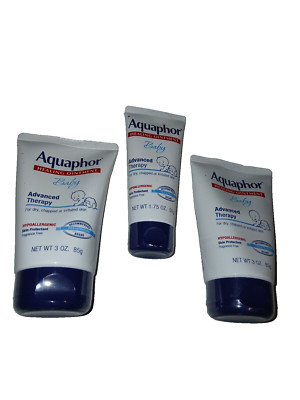 (3) Aquaphor Baby Advanced Therapy Healing Ointment Exp 07/2025   7.75 oz total