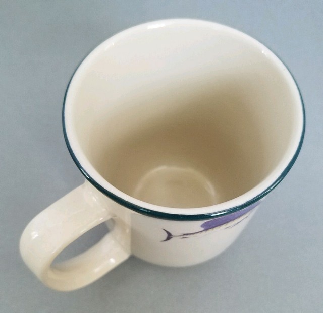 TIENSHAN KITCHEN BASICS ANGLER'S EXPRESSIONS SET OF 4 8OZ FISH MUGS