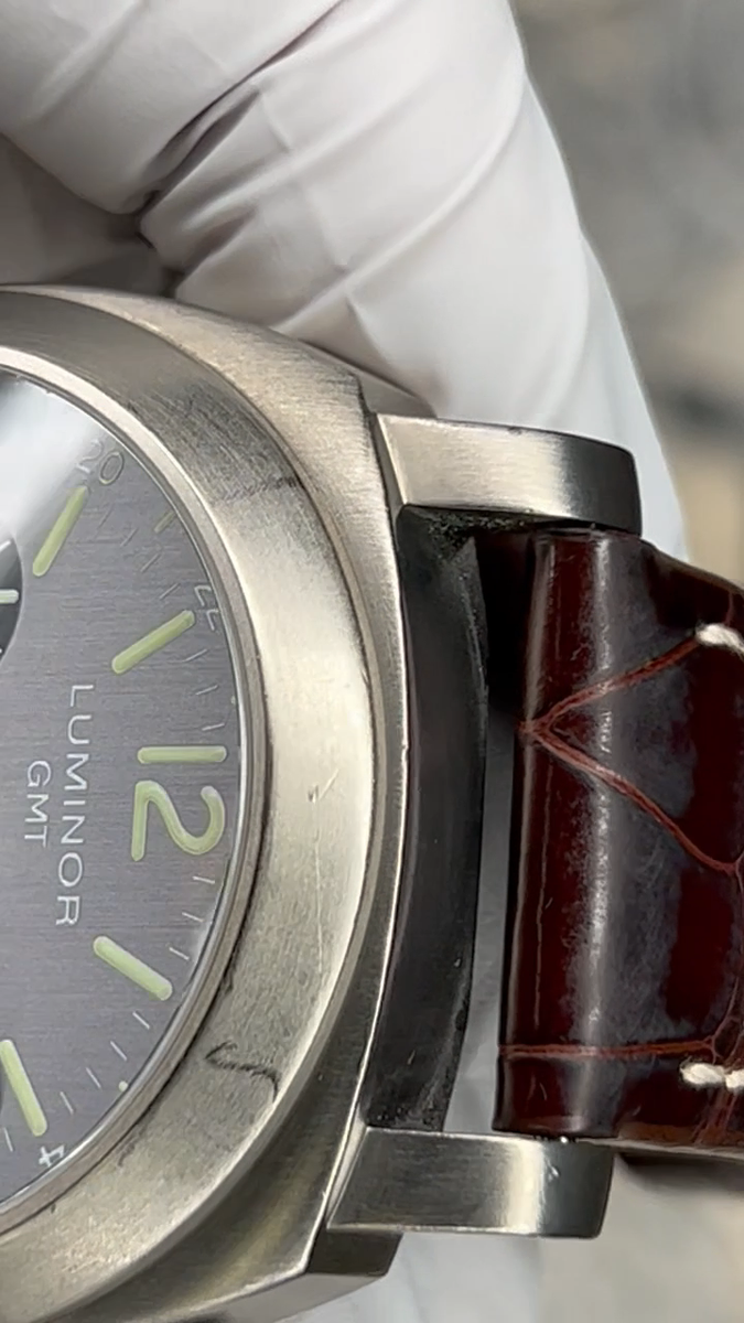 Watch Pam89 Panerai Luminor 1950 GMT 44 Grey Dial Titanium PAM 89