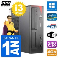 PC Fujitsu Esprimo E520 E85+ DT Intel i3-4130 RAM 4Go SSD 240Go Windows 10 Wifi