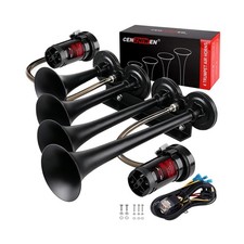 12V Train Air Horn for Truck With 2 Compressors/4 MetalTrumpets