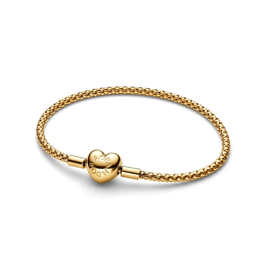 Auténtico Pandora Cobre Momentos Cierre Corazón Serpiente Cadena Pulsera PAR563050CO0 Foto 4 de 4