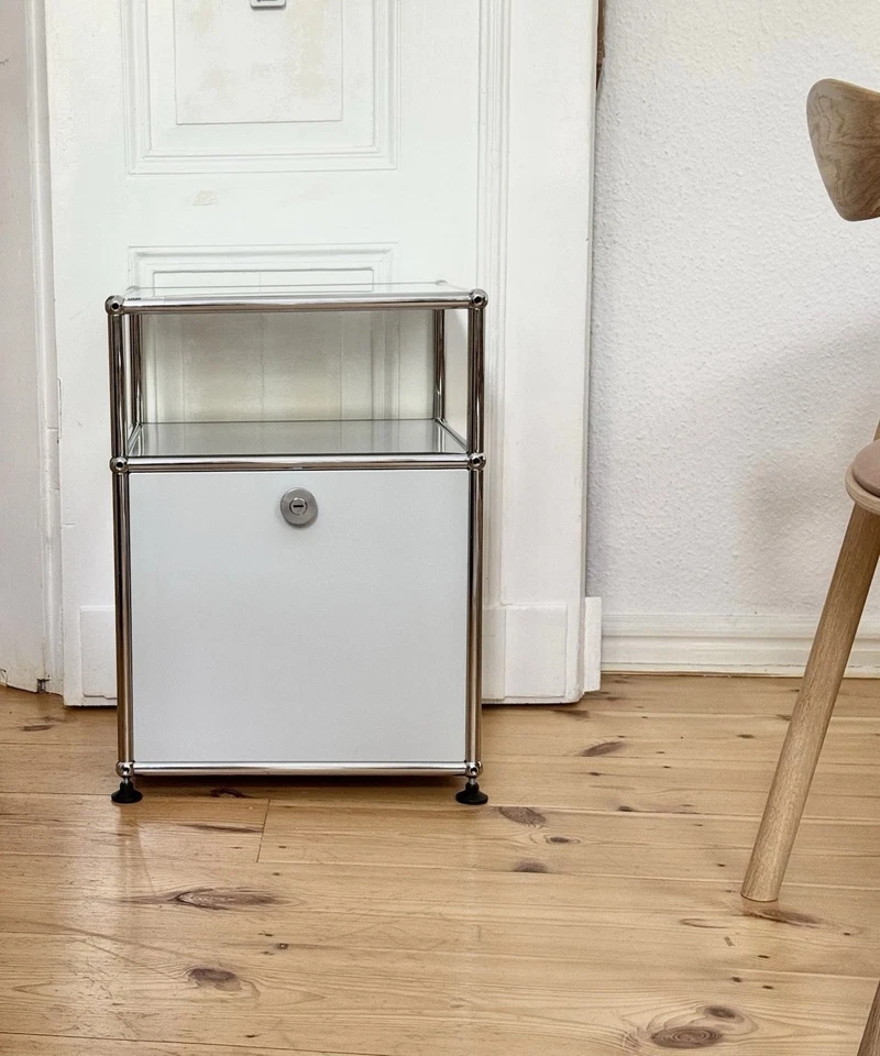 USM Haller Beistellmöbel Nachttisch Lowboard - Lichtgrau RAL 7035 - 39,5 / 35 cm