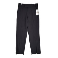 Calvin Klein Dress Pants Kids 12 Black New Slim Fit Stretch Flat Front K841201