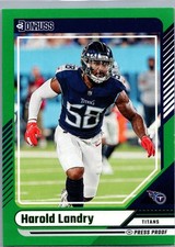 2024 Panini Donruss - Harold Landry #111 Green Press Proof - Titans