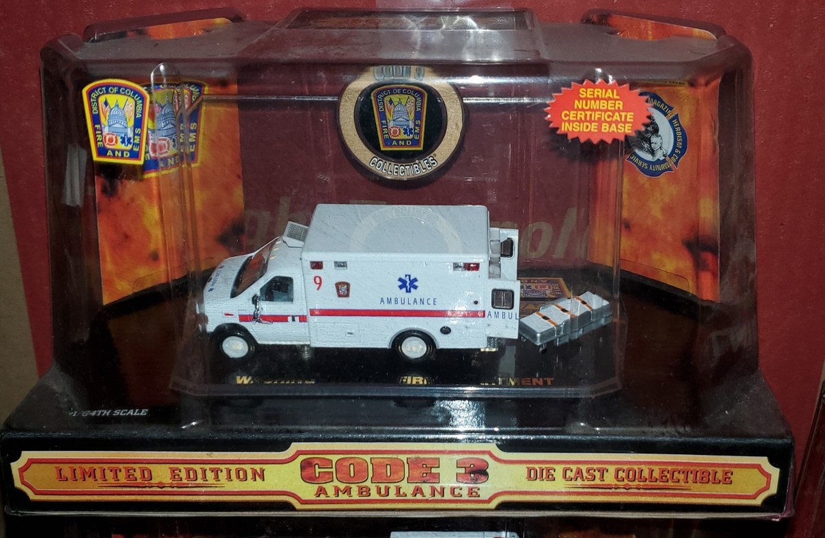未使用 CODE3 AMBULANCE DIE CAST ミニカー Code 3 Diecast Washington D.C. Ambulance #9 (#12060) | eBay