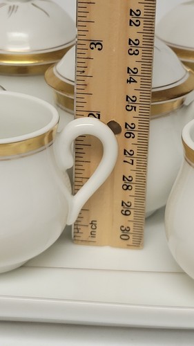 RARE VISTA ALLEGRE VA PORTUGAL 8 SETS POTS DE CREME & SERVING TRAY - Picture 6 of 17